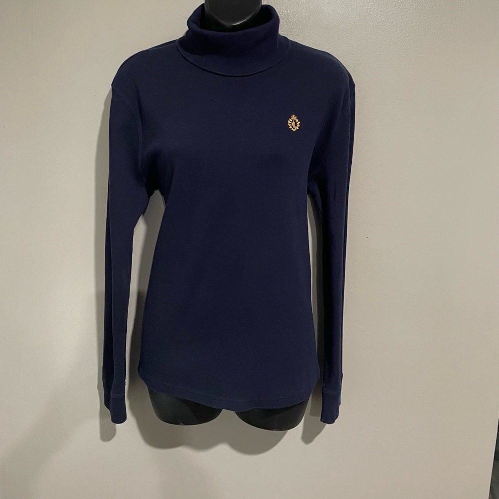Ralph Lauren Navy Algodon Turtleneck